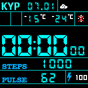 BLUE wheather v2 digital wacth greek version