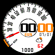 Ford Mustang Shelby GT500 speedometer gauge worange