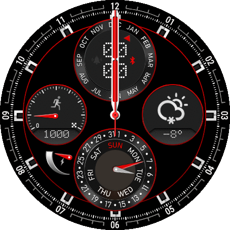 ES532 - chronoweather - RED&BLACK