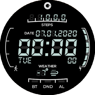 42mm "Vortex 5" Black Digital Inverted