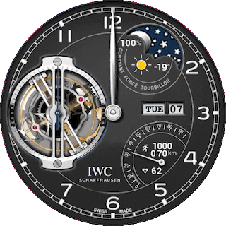 IWC Dark V2 (Animated tourbillon + Shortcuts, Ru and Eng)