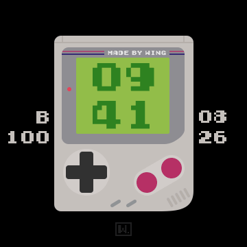 8bit Nintendo Gameboy pixel style