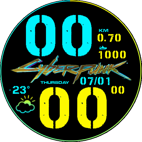 Digital Watch Faces Cyberpunk 2077