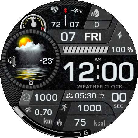 Fossil weather clock