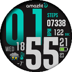 big dials green amazfit (Active Edge)