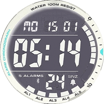 Casio AE1500WH (inverted colors)