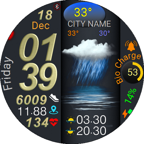 weather big digits finnish and english