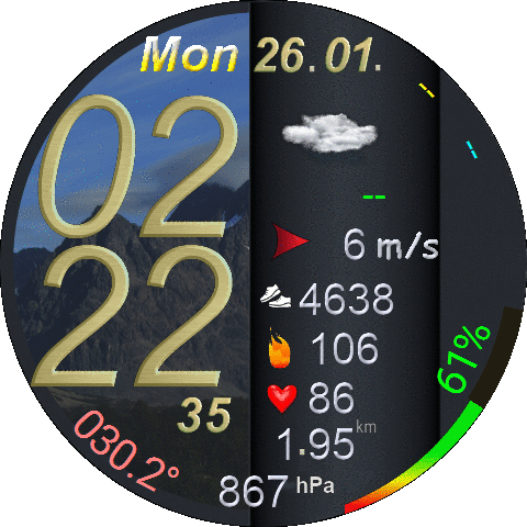 big digits and 8 backgrounds