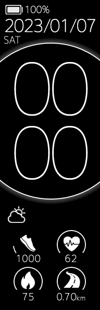 black&white watch face