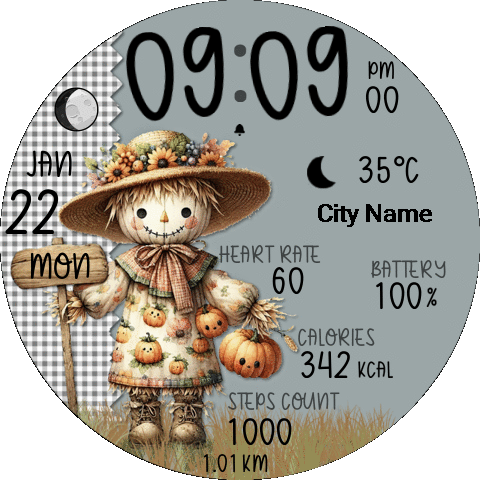 Fall Vibes Scarecrow (Halloween)