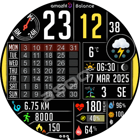 My Calendar2 ( Amazfit Balance )