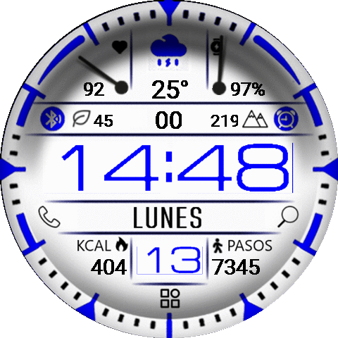 14 colores diferentes tocando la parte superior sobre el widget del clima, atajos mas aod