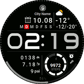 Simple Dark Watchface