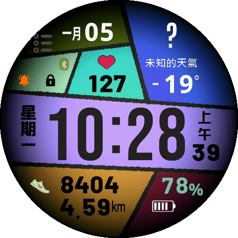 ZZF(色彩鮮明錶盤)