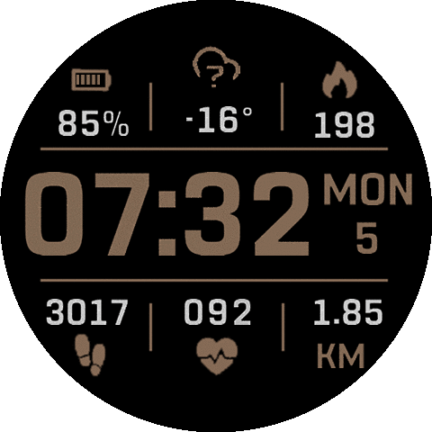 Simple Garmin 7 Brown