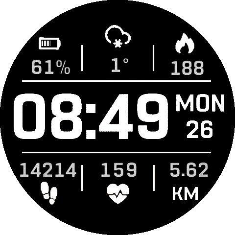 Simple Garmin 7 Brown/White