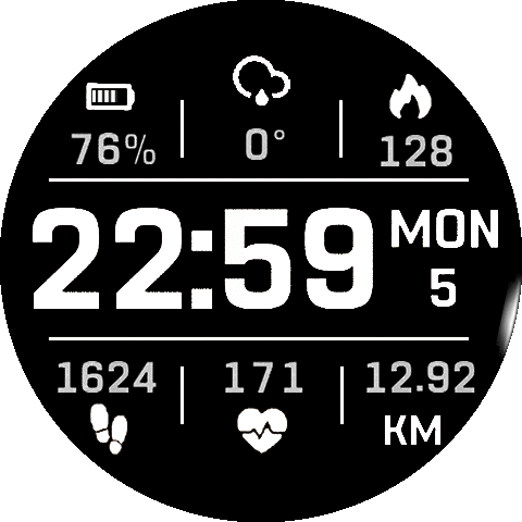 Simple Garmin 7 Brown/White