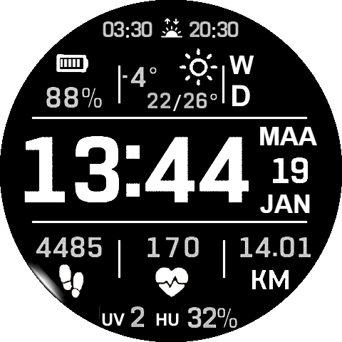 Simple Garmin 7 Brown/White