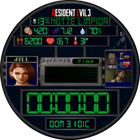 Jill RE3 HUD Condition (Resident Evil 1999)