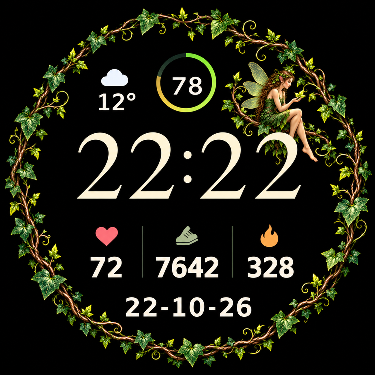 Ivy Realm 1.3.0 - Living Ivy Watch Face for Amazfit Balance