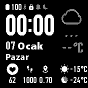 Hava Durumlu Siyah beyaz Materyal Turkce Düzen