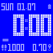 dots blue back white