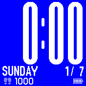 big numbers blue back