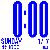 big number white blue numbers