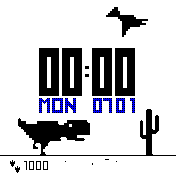 google dinosaur dark blue