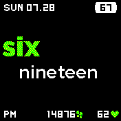 Pebble Sliding Text (green)