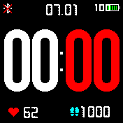 Red digital with battery