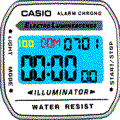 CASIO  BRANCO  VISOR AZUL 