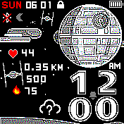 Death Star ( starwars) 12H (12:00am/pm) KM. MI. 