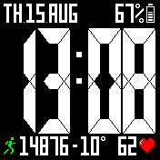 Digital, Weather, Steps,  easy to read