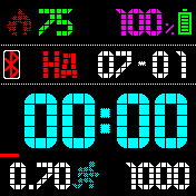 Pebble Blue with Calories and Progress Bar