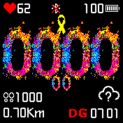 Holi Wachface Català amb llaç groc. Numeració de Colors tipus Holi.