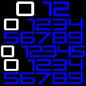 All Numbers Blue/White