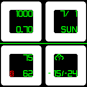 Big Rounded Square White Green 2