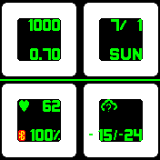 Big Rounded Square White Green 5