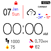 pixel line watchface