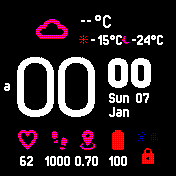 simple red watchface