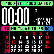 WeatherCalendar 24h (2020) Japan Holidays colored in red