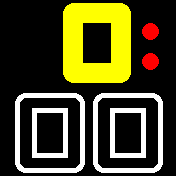 Numeral thin yel whi