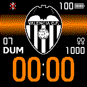 Valéncia CF B/N franja naranja días semana en Valenciano