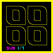 Big Numbers Yellow Outline