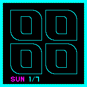 Big Numbers Cyan Outline