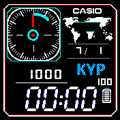 CASIO blue digital