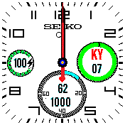 Analog bip clock white