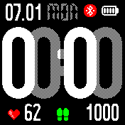 Watch dial black and white version- English