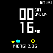 simple white 12h watchface
